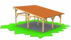 garážové stání - pultová střecha, 6,6x5,5m garážové stání - pultová střecha, 6,6x5,5m