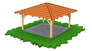 Pergola jehlan 4x4 m Pergola jehlan 4x4 m