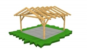 Pergola 4x4 sedlová Pergola 4x4 sedlová